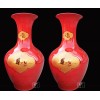 中國瓷都，中國紅陶瓷花瓶，喜慶陶瓷裝飾品
