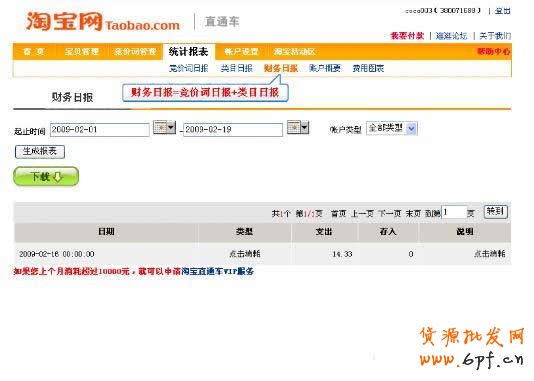 淘寶直通車操作-如何查看財(cái)務(wù)日?qǐng)?bào)表