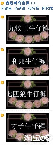淘寶店鋪?zhàn)髠?cè)寶貝分類