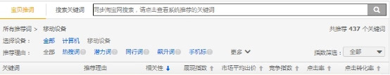 直通車關鍵詞