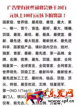 極限詞違規